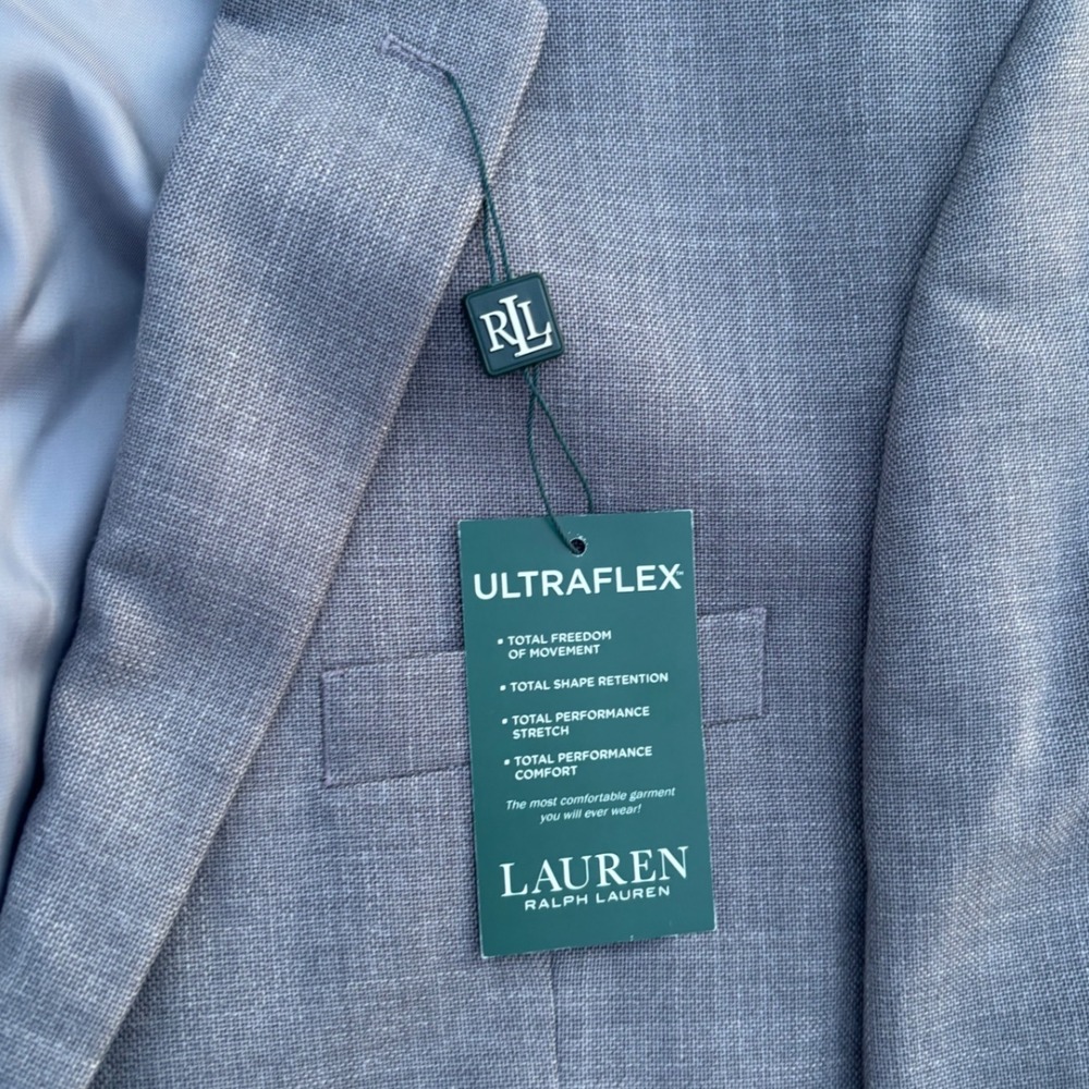 Lauren Ralph Lauren Lexington Blazer Mens 46R Grey Ultraflex LETO14RX0779 New - Picture 3 of 10